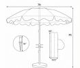 7 FT Beach Umbrella with Sand Anchor UPF 50+ for Garden Pool Backyard Protection against UV Rays