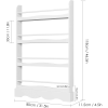 4-Tier Book Shelf, White Bookshelf, Kid's Storage Organizer Bookcase for Kids Room