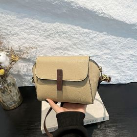 Vintage Grain Leather Mini Crossbody Bag, Adjustable Strap Flap Shoulder Purse, Casual Small Sling Bag for Women Daily Travel