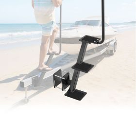 Boat Trailer Steps, 3-Step, Heavy-Duty Boat Trailer Steps with Handle, Non-Slip Surface, 3 Mounting Angle Options