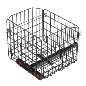 Scooter Rear Basket, Folding Metal Wire Basket, Heavy Duty & Spacious Cargo Basket, Works with 1-inch Receiver, Compatible with Most Golden