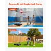 Portable Basketball Stand, 5.2 to 6.9 ft Height Adjustment Basketball Hoop & Goal, Kids Adjustable Basketballs Hoop with Nylon Net & Rolling Wheels