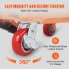 Hydraulic Lift Table Cart, 1100lbs Capacity 35.4" Lifting Height, Manual Single Scissor Lift Table with 4 Wheels and Non-slip Pad
