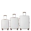 Luggage Set 3 Piece, PP Hardshell Carry on Suitcase with Spinner Wheels & TSA Lock, Lightweight Suitcases for Business, Trip, (20"/24"/28"), White