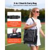 Stadium Seat, Portable Bleacher Seat with Armrest, Back Support and Thick Cushion, Bench Chair for Bleacher Includes Shoulder Strap, Hooks, Cup Holder