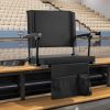 Stadium Seat, Portable Bleacher Seat with Armrest, Back Support and Thick Cushion, Bench Chair for Bleacher Includes Shoulder Strap, Hooks, Cup Holder