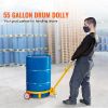55 Gallon Drum Dolly, 1200 lbs Load Capacity, Barrel Dolly Cart Drum Caddy Round Dolly Steel Low Profile