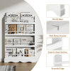 4-Tier Book Shelf, White Bookshelf, Kid's Storage Organizer Bookcase for Kids Room