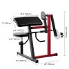 Preacher Curl Machine, 2 in 1 Bicep Curl Machine and Triceps Extension Machine, Seated Arm Isolated Bicep Station