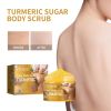 EELHOE Turmeric Sugar Scrub, Fade Acne Mark Moisturizing Refreshing Smooth Tender Skin Cleansing Exfoliating Scrub