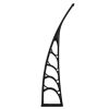 HT-300 x 100 Household Application Door & Window Rain Cover Eaves Brown Board & Black Holder