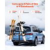 Hitch Mounted Ski & Snowboard Rack, Fits 2-Inch Receiver, Carries up to 6 Pairs of Skis or 4 Snowboards, Hitch-Mounted Rack for Car with Key Lock