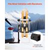 Hitch Mounted Ski & Snowboard Rack, Fits 2-Inch Receiver, Carries up to 6 Pairs of Skis or 4 Snowboards, Hitch-Mounted Rack for Car with Key Lock