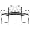 Tree Bench 59.1" Black Steel