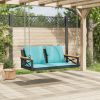 Patio Swing Bench Black, Blue