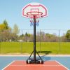Portable Basketball Stand, 5.2 to 6.9 ft Height Adjustment Basketball Hoop & Goal, Kids Adjustable Basketballs Hoop with Nylon Net & Rolling Wheels