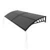 Awning for Door Entrance with Drainage Sink, 40x80 Inch Window Canopy Exterior, UV Rain Snow Protection for House Porch Patio Deck