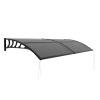 Awning for Door Entrance with Drainage Sink, 40x80 Inch Window Canopy Exterior, UV Rain Snow Protection for House Porch Patio Deck