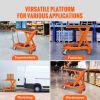 Hydraulic Lift Table Cart, 1100lbs Capacity 35.4" Lifting Height, Manual Single Scissor Lift Table with 4 Wheels and Non-slip Pad