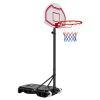 Portable Basketball Stand, 5.2 to 6.9 ft Height Adjustment Basketball Hoop & Goal, Kids Adjustable Basketballs Hoop with Nylon Net & Rolling Wheels