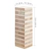Tumbling Timber Toy, 60 Blocks Giant Tumble Tower Blocks Game, Pine Wood Tumbling Tower Game with Storage Crate and Scoreboard, Wooden Stacking Game