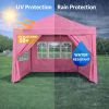 Outdoor 10x 10Ft Pop Up Gazebo Canopy Tent Removable Sidewall with Zipper,2pcs Sidewall with Windows,with 4pcs Weight sand bag