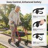 Folding Rollator Walker with Seat for Seniors